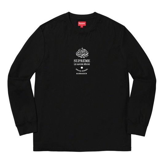 Тениска Supreme Supreme LS Top Logo Tee Черно | SUP-FW19-671