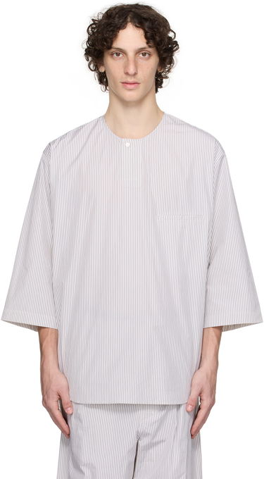Тениска LEMAIRE Lemaire Short Sleeve Henley Бяло | TO1326 LF1409, 0