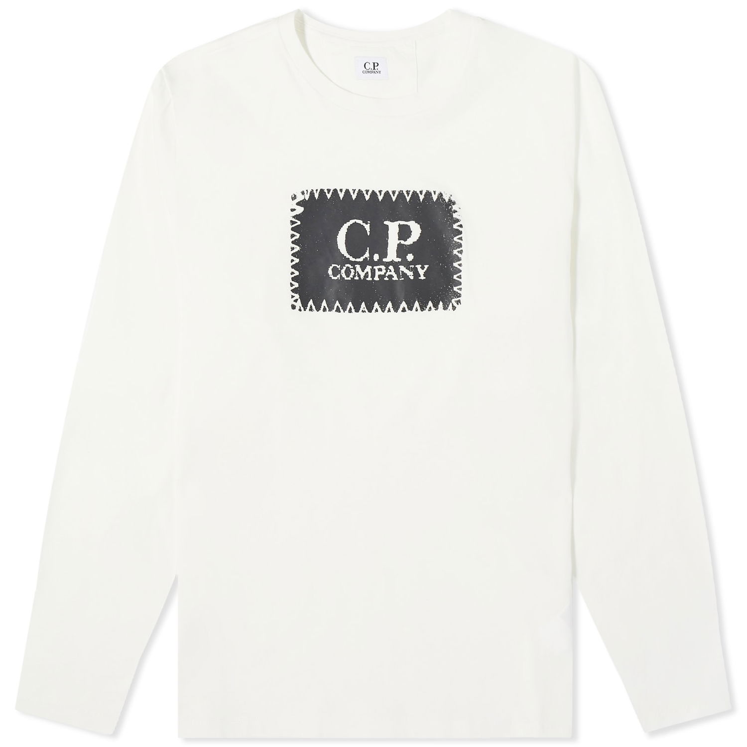 Тениска C.P. Company Box Logo Longsleeve T-Shirt Бяло | 16CMTS265A-005100W-103, 0
