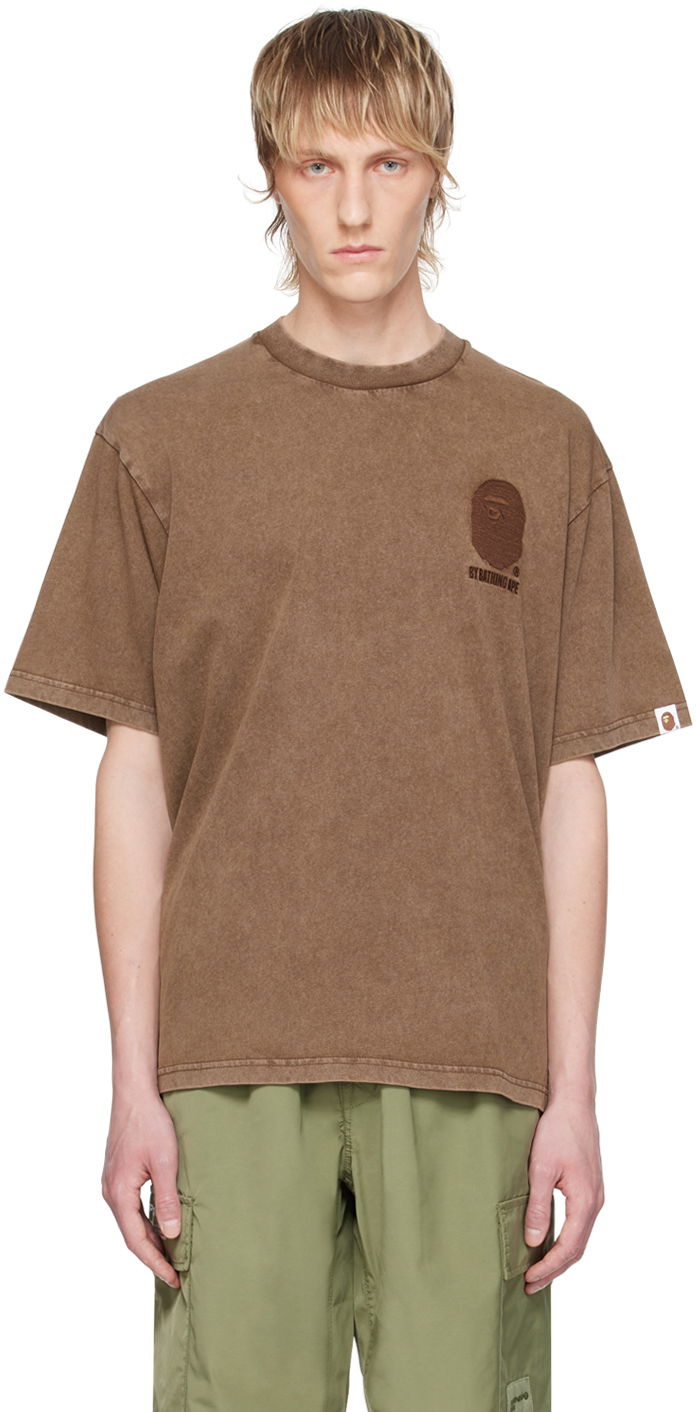 Тениска BAPE BAPE Brown Ape Head One Point Кафяво | 001CSK301301M