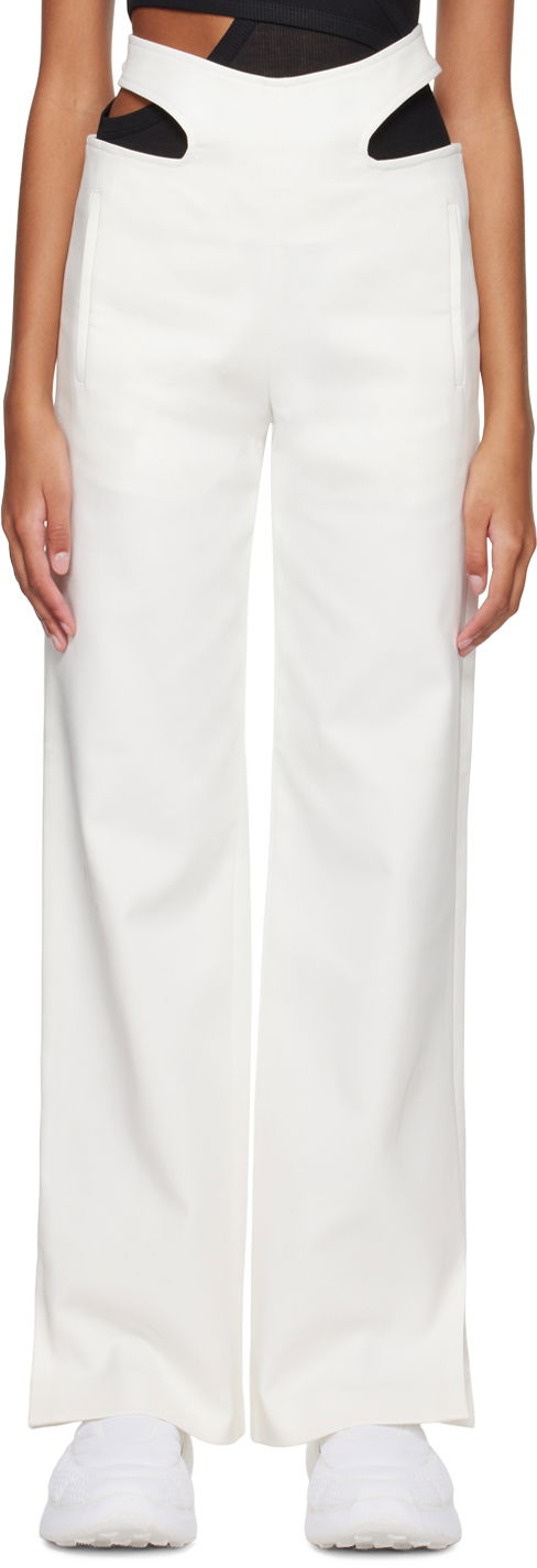 Панталони Dion Lee Dion Lee Y-Front Buckle Trousers Бяло | C2099R23, 0