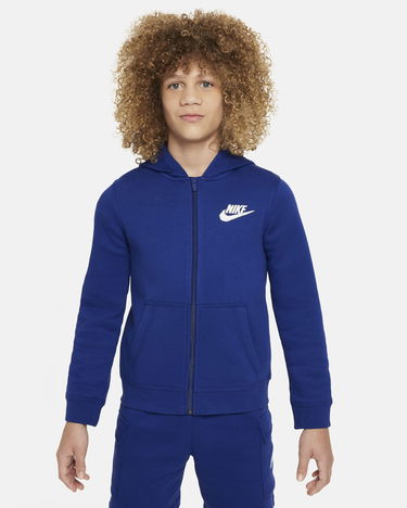 Суитчър Nike NSW Fleece Full-Zip Hoodie Синьо | FZ4716-455, 0