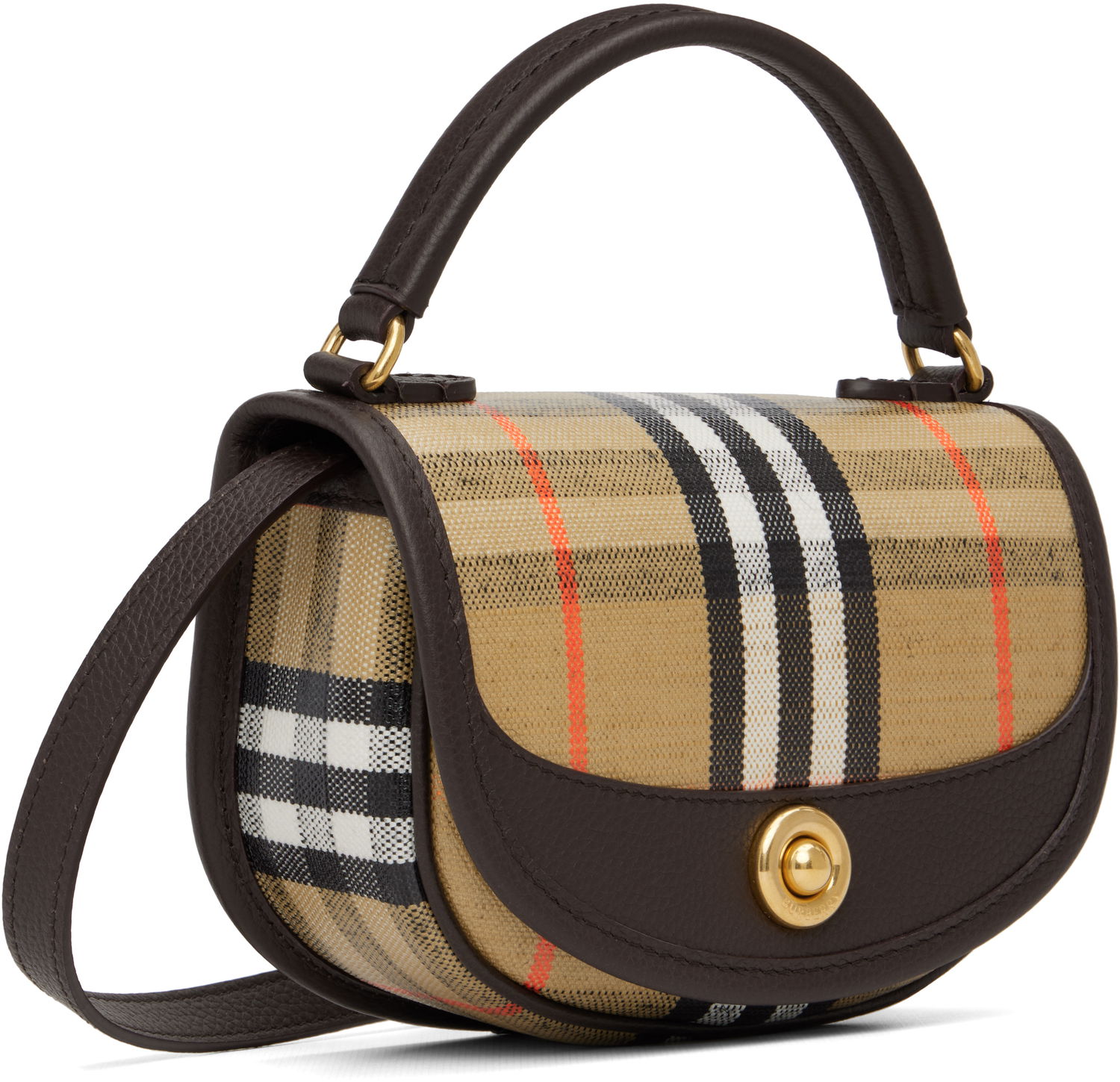 Дамска чанта Burberry Burberry Highlands Mini Bag Бежово | 8112240, 1