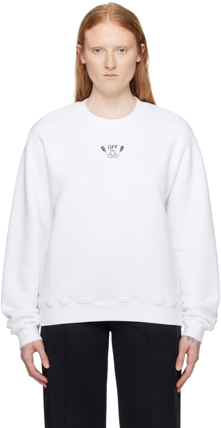 Суитчър Off-White White Bandana Arrow Sweatshirt Бяло | OWBA055S24FLE0020101