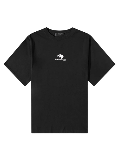 Тениска Balenciaga New Logo Tee Черно | 612966-TNVF2-1070