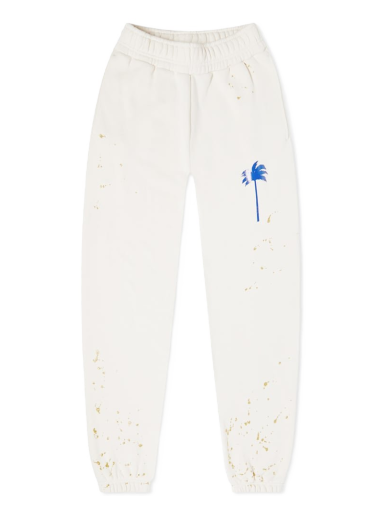 Спортни панталони Palm Angels Palm Painted Sweat Pant Бяло | PWCH006F22FLE0010437