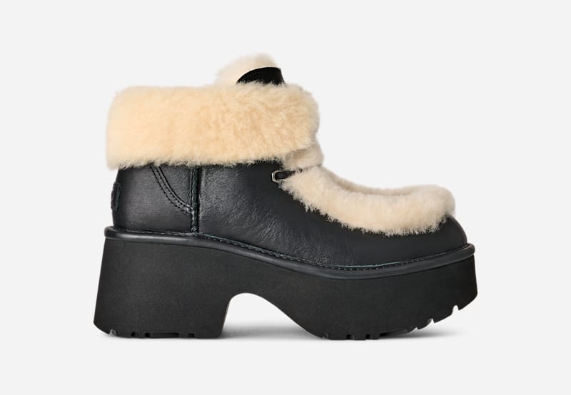 Кецове и обувки UGG UGG Classic Esmee Leather Boots Черно | 1176110-BLK