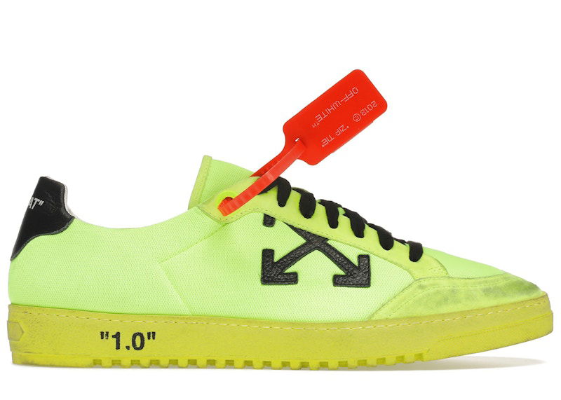Кецове и обувки Off-White Low 2.0 Fluo Yellow FW19 Жълто | OMIA042F19D680376210, 0