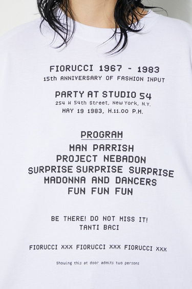 Тениска Fiorucci Fiorucci Invitation Print T-Shirt Бяло | U01FPTSH107CJ01WH01, 5