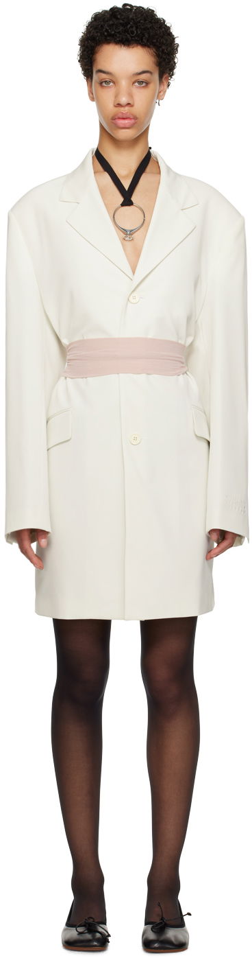 Палта Maison Margiela Buttoned Oversized Coat Бяло | S62AA0056 S54445, 0