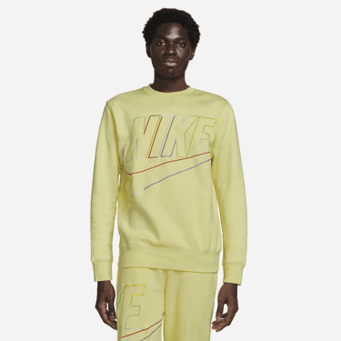 Суитчър Nike Men's Fleece Crew Sweatshirt Жълто | DX0529-706, 0