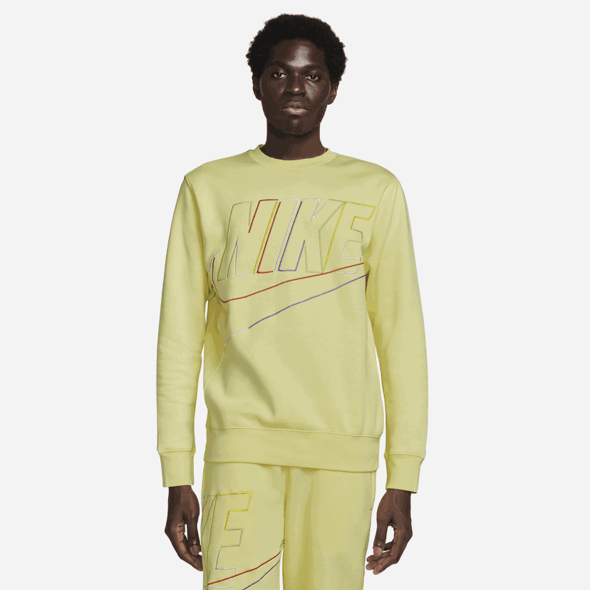 Суитчър Nike Men's Fleece Crew Sweatshirt Жълто | DX0529-706