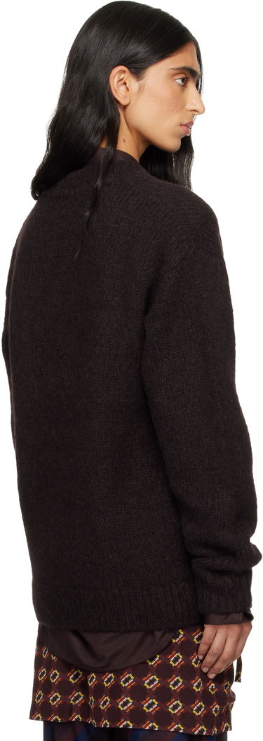 Пуловер Dries Van Noten Dries Van Noten Alpaca V-Neck Cardigan with Patch Pockets Кафяво | 252-011226-2709, 2