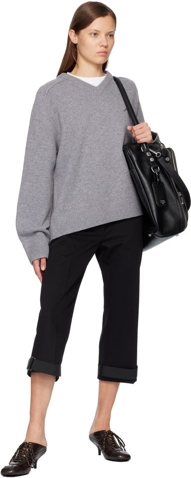 Wool V-Neck Sweater, 3