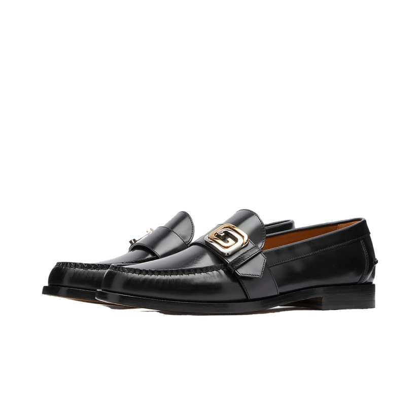 Кецове и обувки Gucci Men's GG Buckle Loafer Black Черно | 723631-17X00-1000