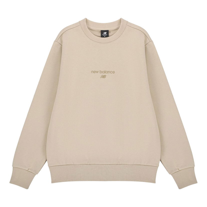 Пуловер New Balance Round Neck Sports Pullover Бежово | AMT21555-PEB