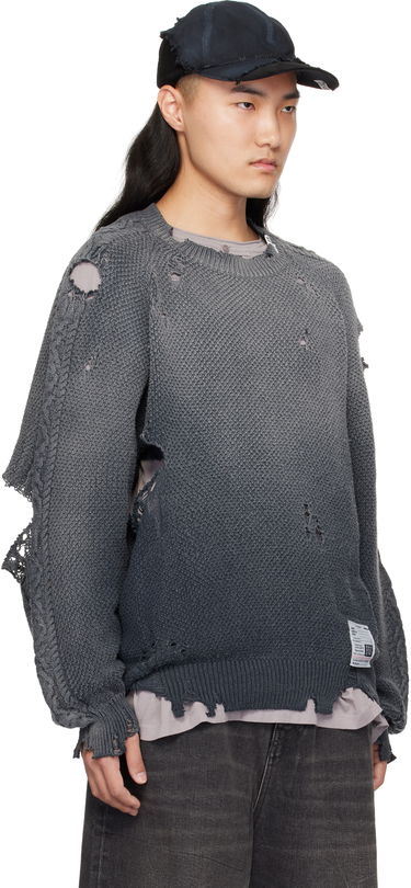 Пуловер Maison MIHARA YASUHIRO Maison MIHARA YASUHIRO Sun Faded Knit Sweater Сиво | J13SW702, 1