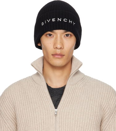 Шапка Givenchy Givenchy 4G Embroidered Beanie Черно | 710003974001-U7927, 0
