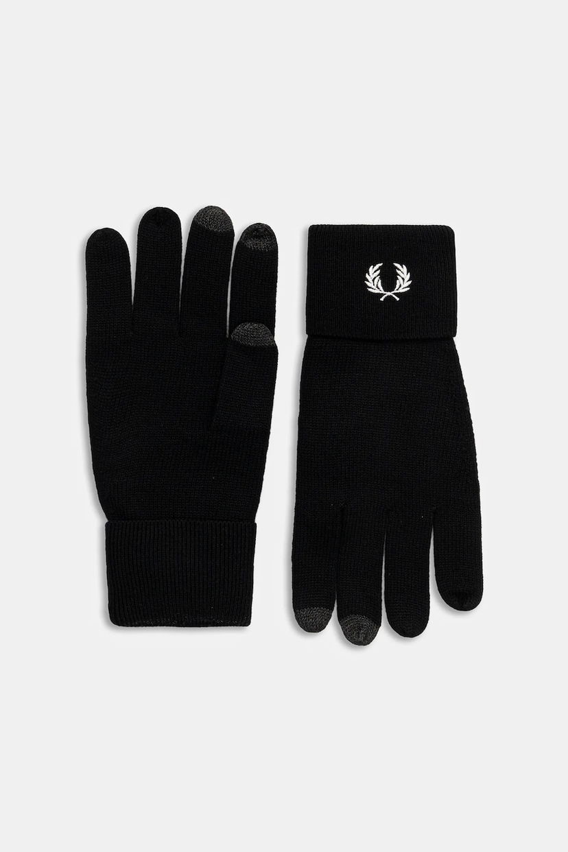 Ръкавици Fred Perry Touchscreen Knitted Gloves Черно | C1139