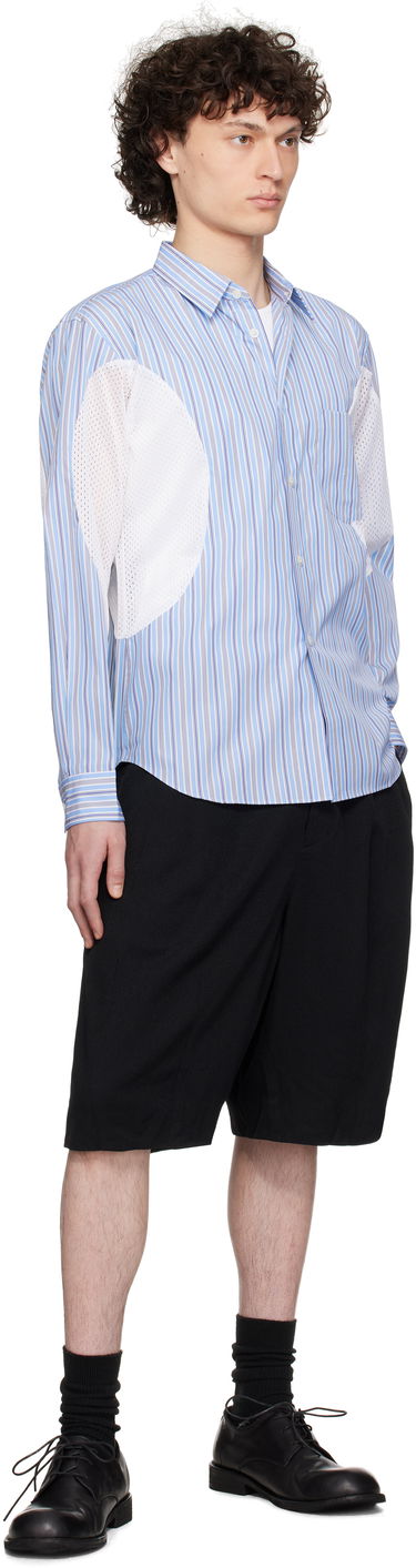 Риза Comme des Garçons Broad Stripe x Polyester Mesh Shirt Синьо | DO-B025-051, 3