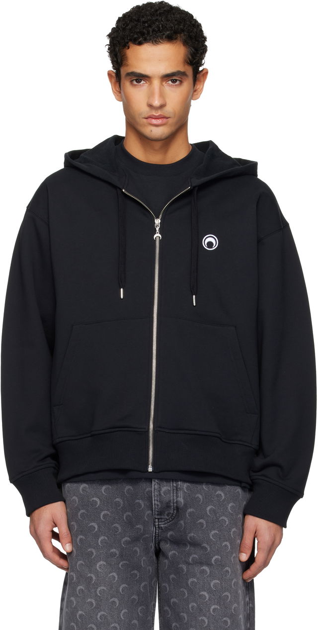 Moon Logo Zipped Hoodie