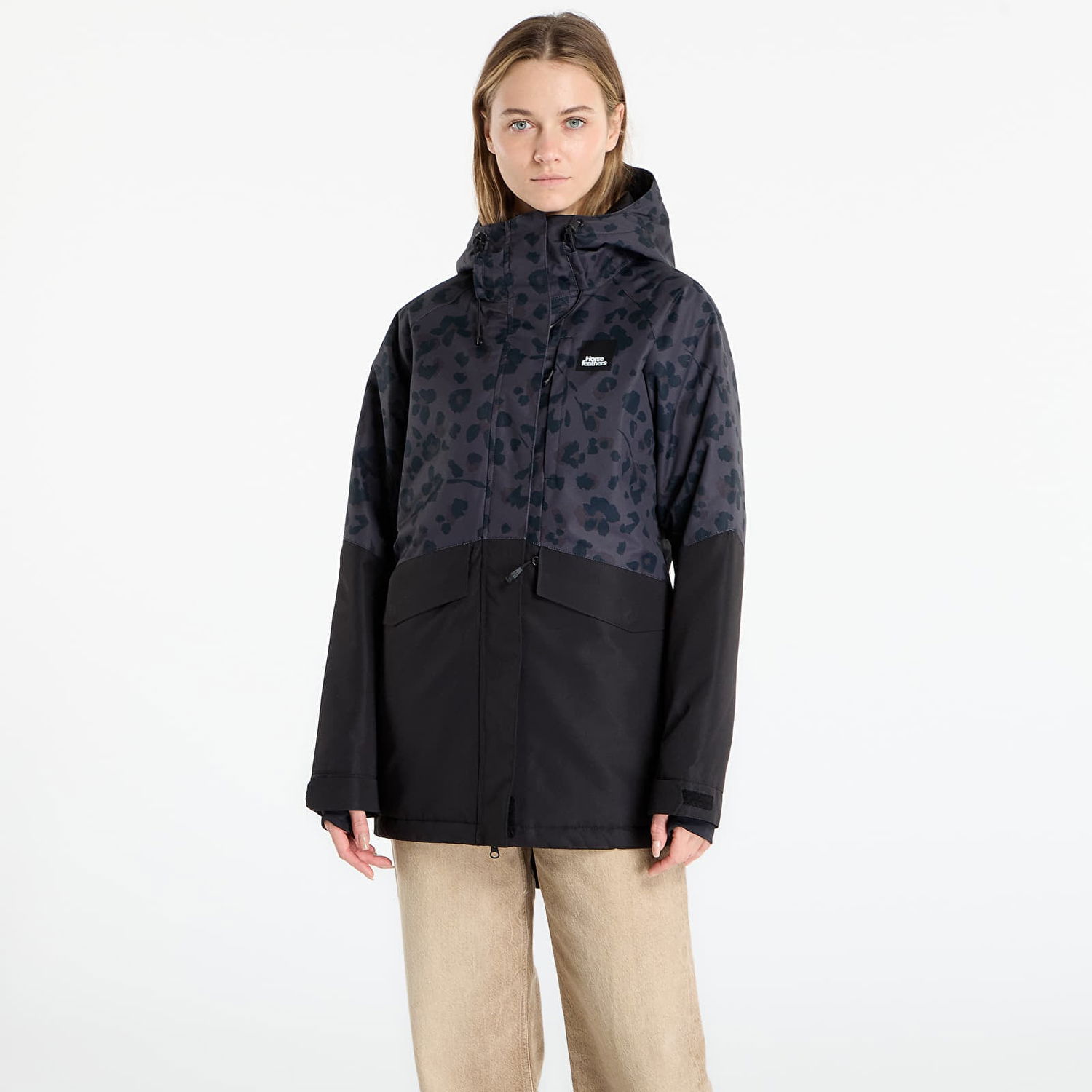 Яке Horsefeathers Ember Hooded Two-Tone Jacket Floral Cheetah L Черно | OW229B, 0