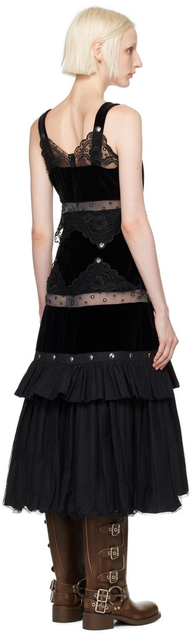 Pокля Chopova Lowena Chopova Lowena Combo Midi Dress Черно | 1251, 2