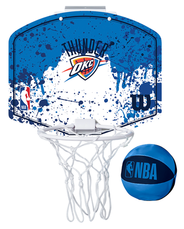 Спортна екипировка Wilson Tennis Oklahoma City Thunder NBA Team Mini Hoop Синьо | wtb1302ok, 0