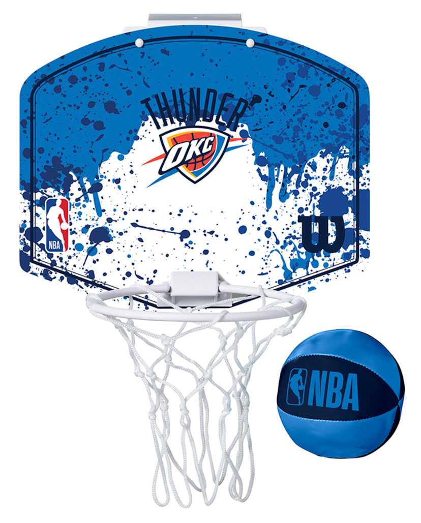 Спортна екипировка Wilson Tennis Oklahoma City Thunder NBA Team Mini Hoop Синьо | wtb1302ok