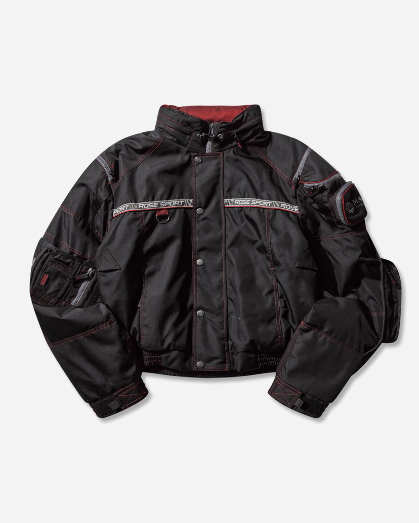 Яке бомбър Martine Rose ROSE SPORT Utility Jacket with Red Stitching Черно | 750WO15035