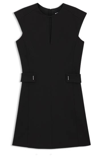 Pокля BOSS Belted Shift Dress Черно | 50543277, 0