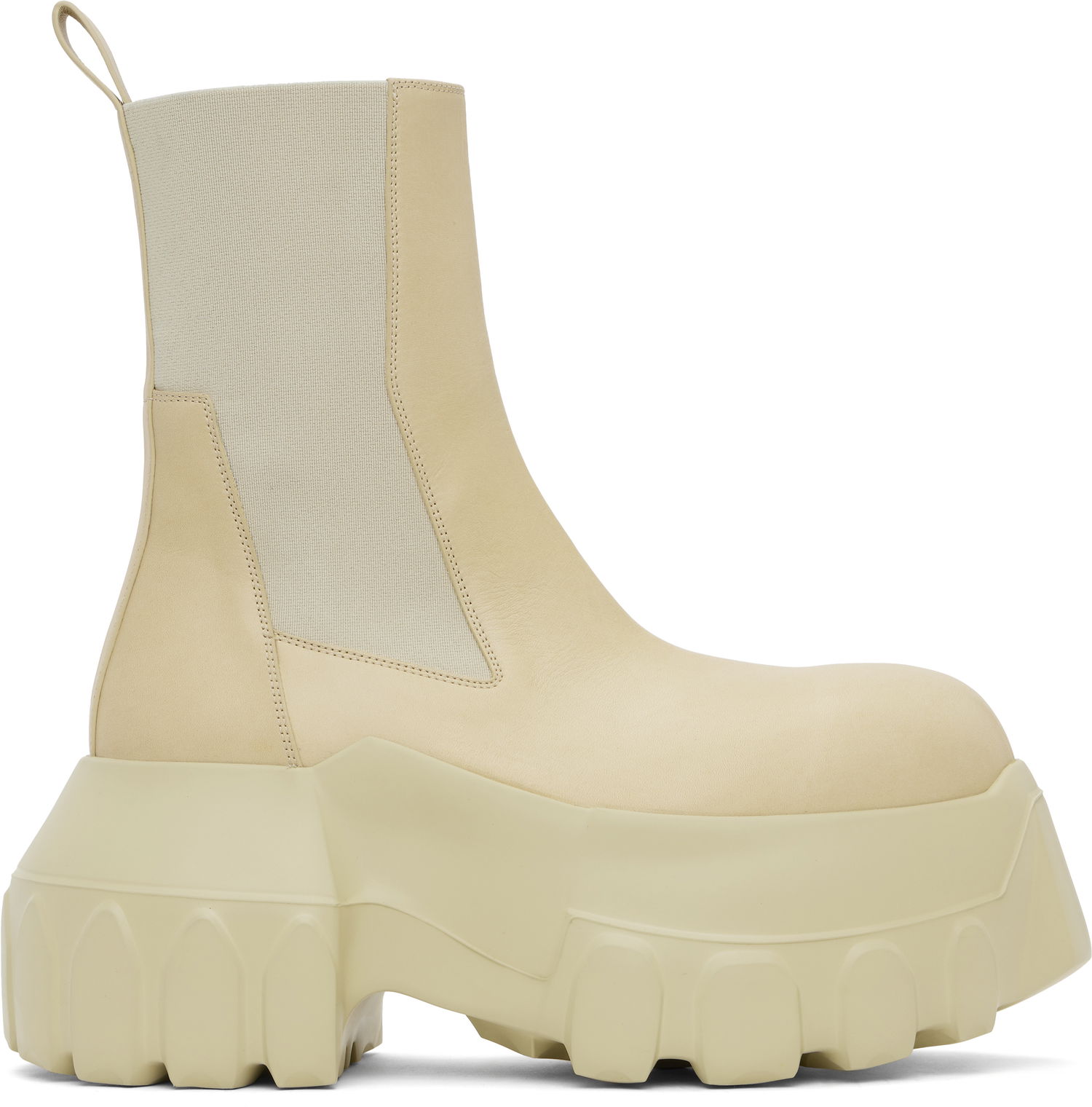 Кецове и обувки Rick Owens Rick Owens Hollywood Beatle Mega Tractor Chelsea Boots Бежово | RR01E5860 LCH, 0