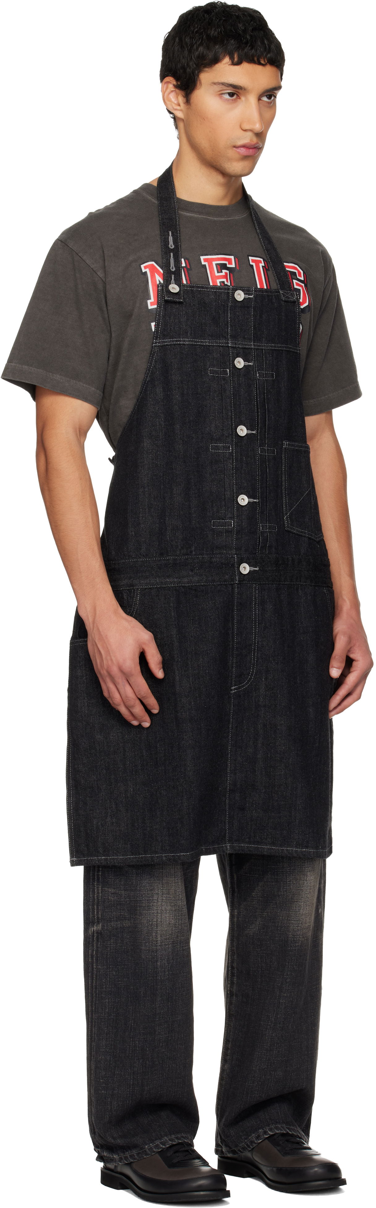 Облекло Neighborhood Denim Apron Черно | 252ZANH-AC01, 1