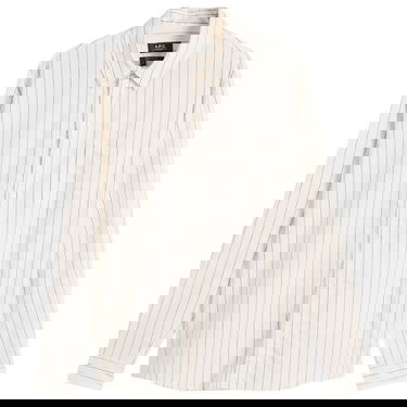 Риза A.P.C. Men's Clement Stripe Shirt, Size Small Бяло | COHJU-H12512-AAD, 0