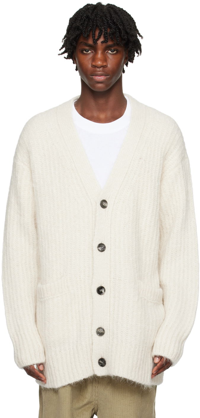 Пуловер AMI Chunky Cardigan Бежово | UKC113.KN0029, 0