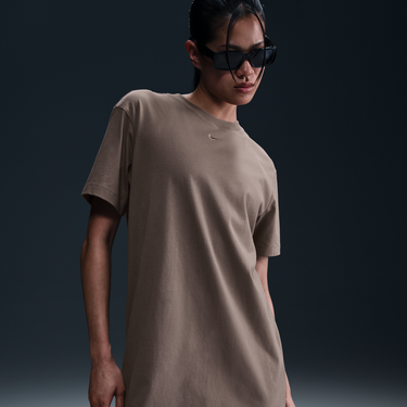 Тениска Nike Sportswear Chill Knit Relaxed Fit T-Shirt Dress Кафяво | DV7882-233, 1