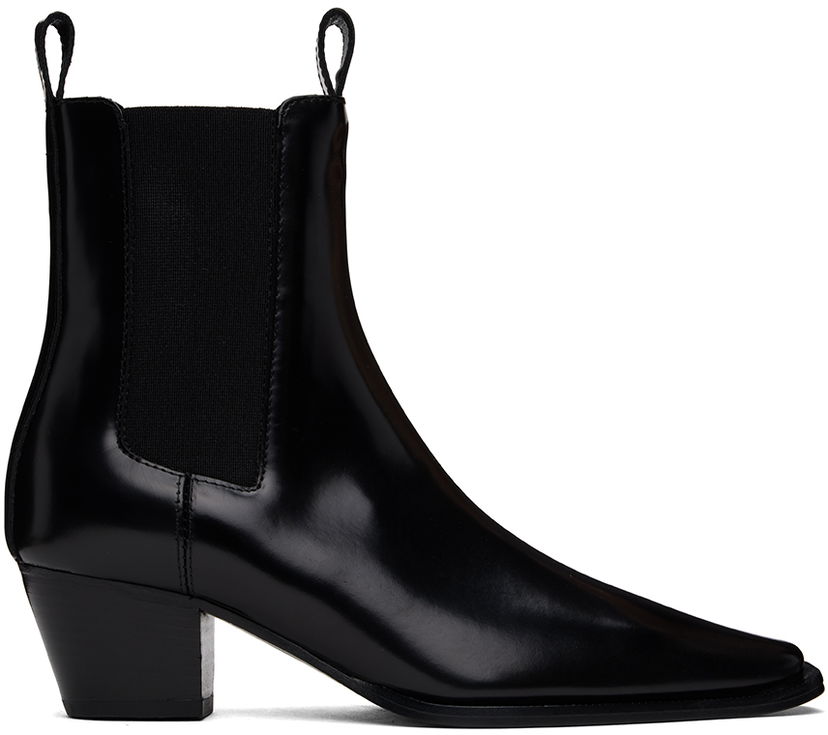 Кецове и обувки TOTEME The City Leather Chelsea Boots Черно | 233-8025-825