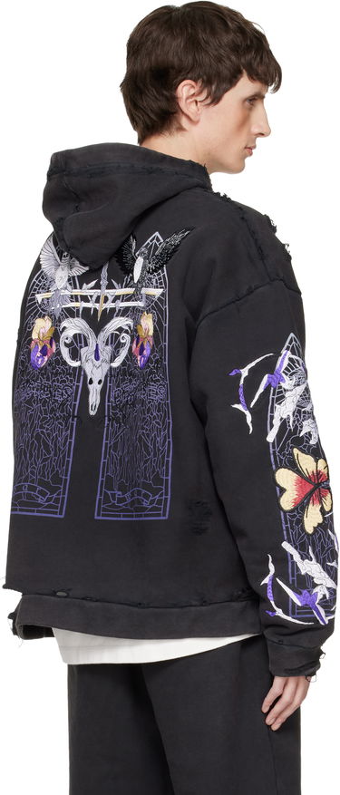 Суитчър Who Decides War Eptiome Distressed Graphic Hoodie Черно | 1110160002FW25, 2