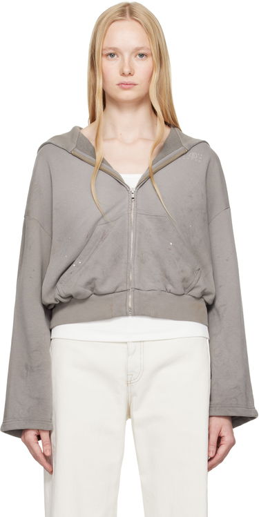 Суитчър Maison Margiela MM6 Maison Margiela Cropped Zip-Up Hoodie Сиво | S62HG0029 M25013, 0