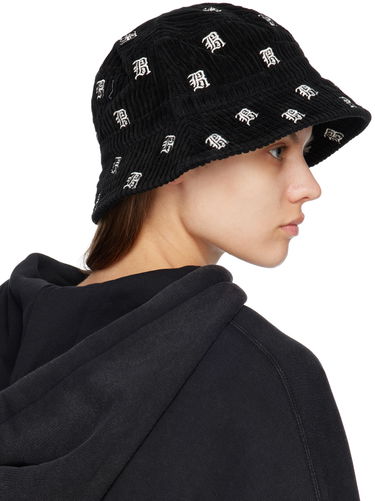 Шапка R13 R13 Corduroy Allover Logo Bucket Hat Черно | R13WA026-R153B, 4