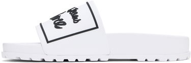 Кецове и обувки Versace Versace Jeans Couture Logo Shelly Pool Slides Бяло | E78VA3SQ2_E71352, 2
