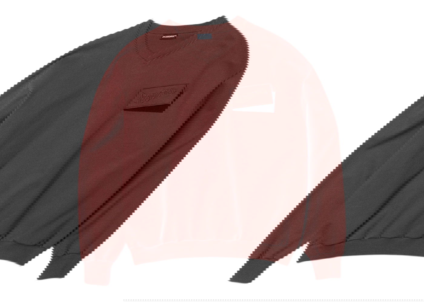 Суитчър Jacquemus Le Santon Wavey Logo Бургунди | 226JS045-2177-880, 0