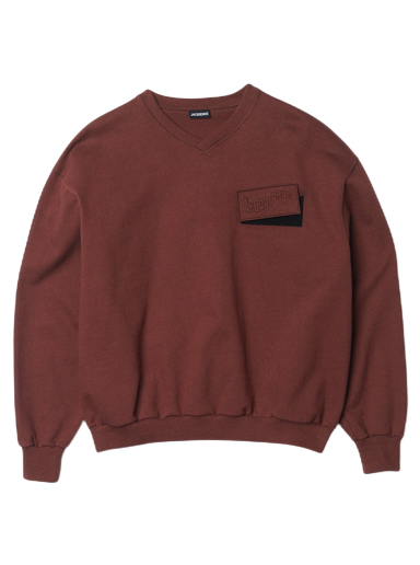 Суитчър Jacquemus Le Santon Wavey Logo Бургунди | 226JS045-2177-880