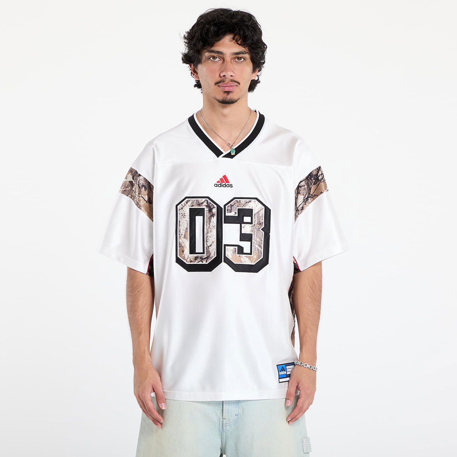 Фланелка adidas Originals adidas Originals Camo Football Jersey Бяло | KD6247, 0