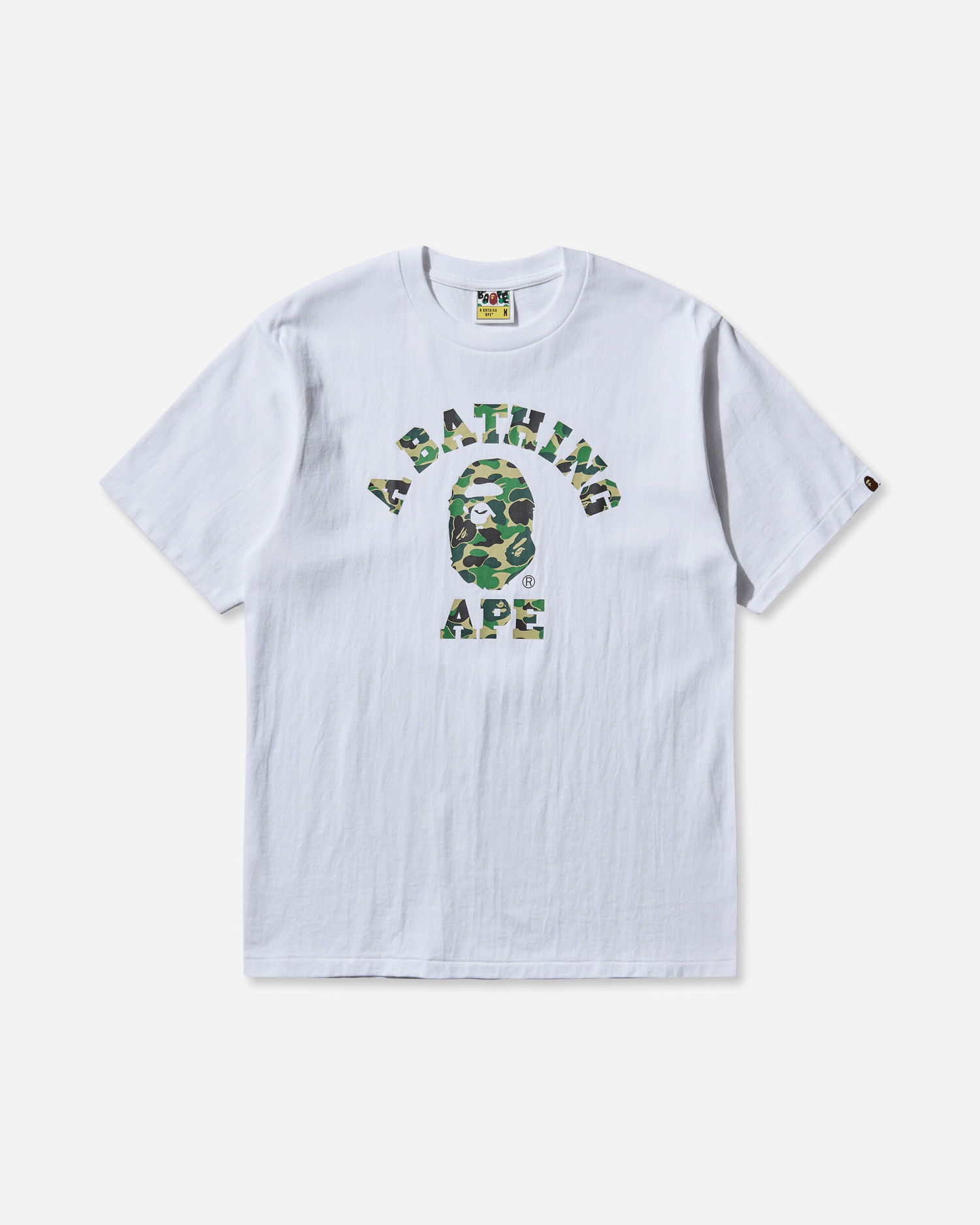 Тениска BAPE ABC Camo College T-Shirt Бяло | 1L80110005 WHXGR, 1