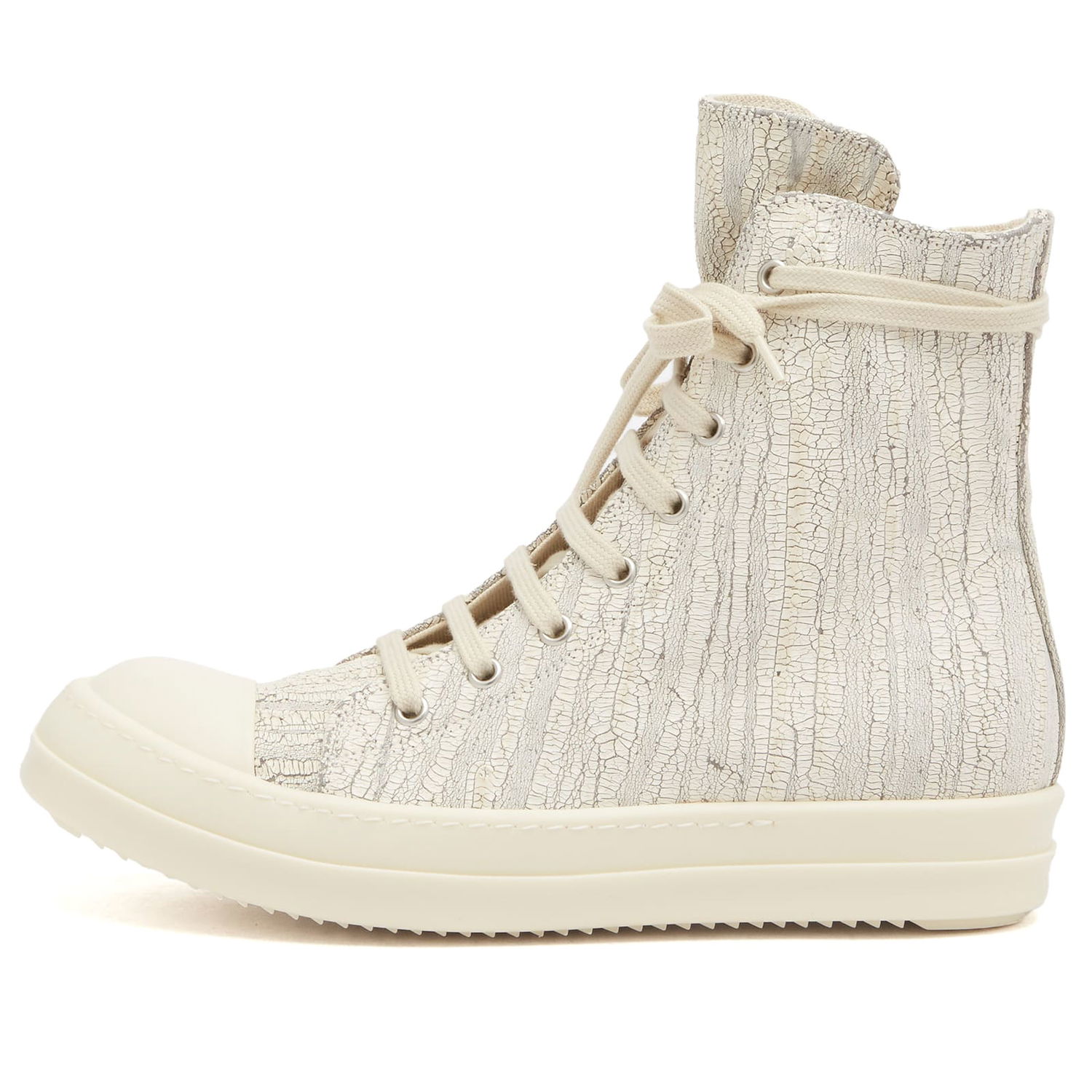 Кецове и обувки Rick Owens Rick Owens DRKSHDW Denim Leather High-Top 36 Бяло | DS01E3800-SMMC-1111, 1