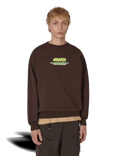 Суитчър 4 WORTH DOING Experimental Studio Crewneck Sweatshirt Кафяво | 4WDF22C1 CHOCOLATE