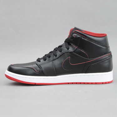 Кецове и обувки Jordan Air Jordan 1 Mid ''Black Red'' Черно | 554724-028, 0