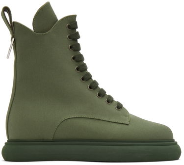 Облекло The Attico Attico Selene Canvas Ankle Boots Зелено | 221WS443 C008, 0