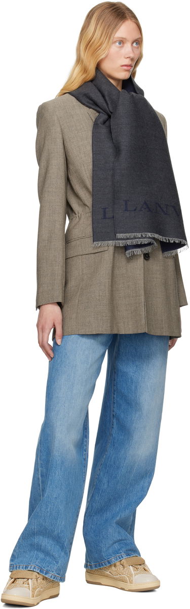 Шал LANVIN Lanvin Logo Woven Scarf Бежово | 6L3518 J6060, 3